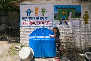 Even amidst disaster, kids still have clean water.