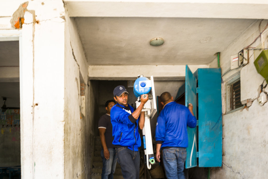 A Splash Nepal staff member after the earthquake
