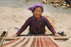 Weaving sacred cloth from stinging nettle fibers
