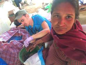Dr. Miller treating patient in Sindupalchok