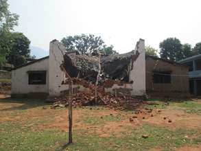 A damaged Room to Read school in Nuwakot, Nepal