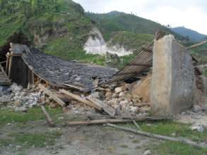 Collapsed school: Panchakanya Primary School