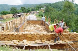 Shelter construction underway