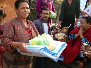 Women received relief materials