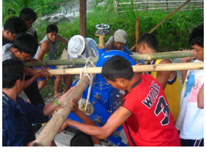 Carrying the turbine & generator