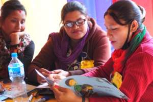 Reading aloud to kids is a new concept in Nepal.