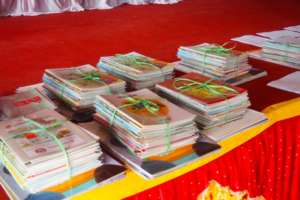 Books donated to schools during the training