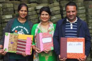 Training participants made their own books.