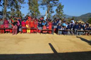 The community came out for the opening ceremony.