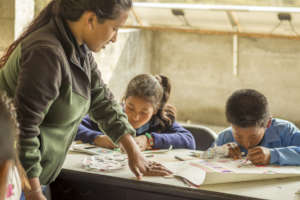 Children created their own books at the festival.
