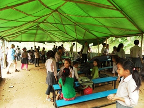 Kids decorating the classrooms you provided