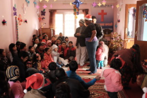 We organised games for the kids