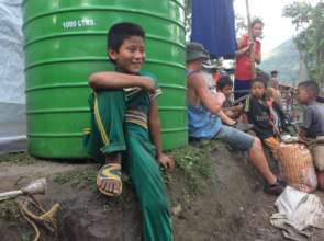 Water tanks for earthquake survivors