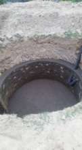 Biogass tank for school toilet