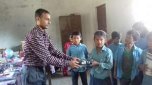 Makwanpur pupils receiving bursary help.