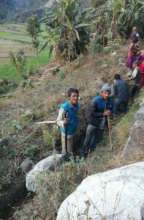 Villagers preparing irrigation channels