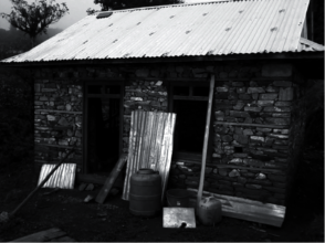 A typical 2 roomed house.