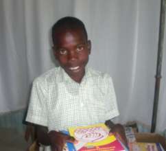 Happy student with new books