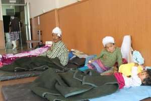 Shelter and medical supplies for quake survivors