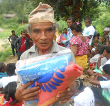 Beneficiary in the relief camp