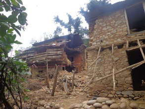 Collapsed house in Nuwakot