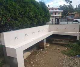 The completed drinking water station