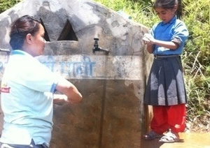 Teaching proper hand washing technique