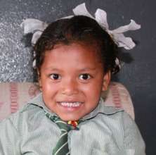 Rescued from brick slavery: Srijana Manandhar, 7