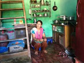 Shoba's house was partially destroyed by the quake