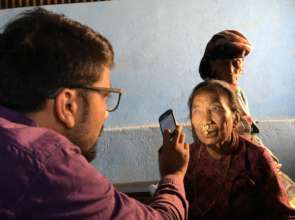 Screening for cataracts at the CWN health camp