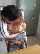 Eldery beneficiary at the recent CWN health camp