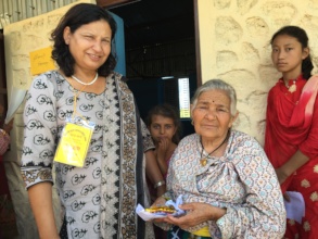 Indira Thapa (l) from CWN at the 2018 health camp