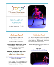 spring scholarship audition flyer