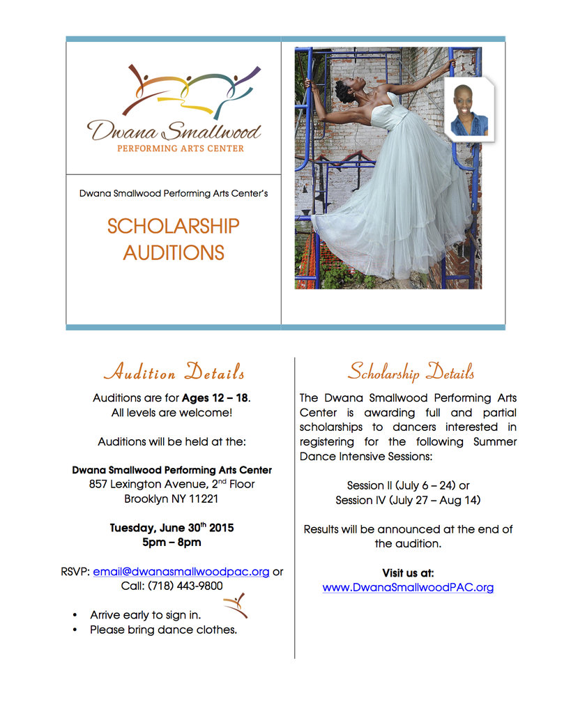 Scholarship Audition Flyer