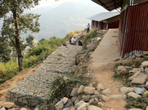 1st phase of Retaining Wall in Place