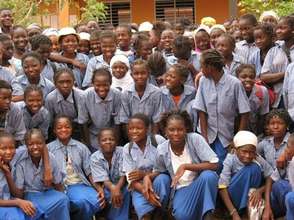 Happy school girls