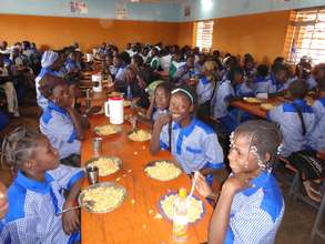 Lunchtime at the middle/secondary school.