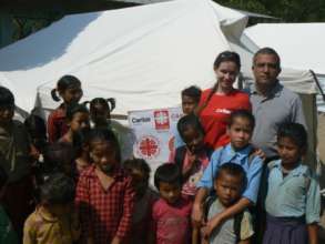 Eva Fleissner, Caritas Austria, & Nepalese pupils