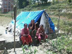 SASANE paralegal with her family in tent