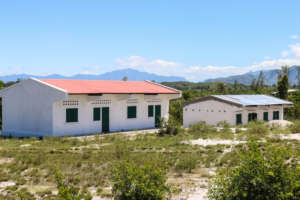 Two of the new school buildings
