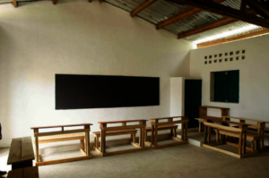 Inside a completed classroom