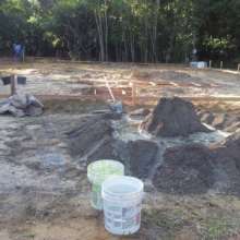 The construction site is being prepared.