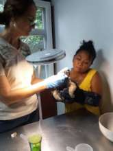 9July receiving treatment of its eye infection