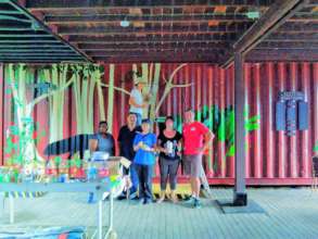 Our mural, a work in progress