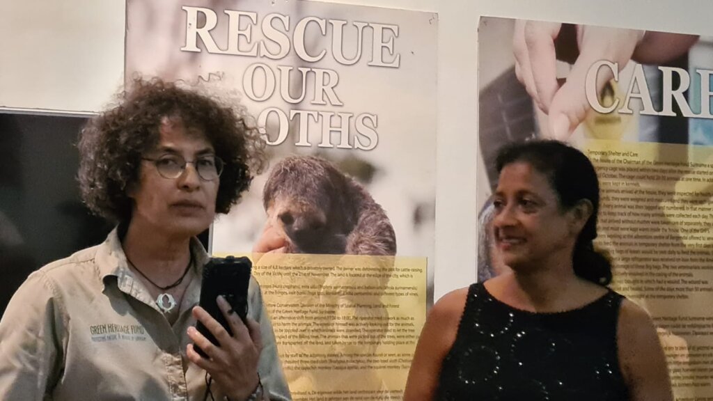 Long-time volunteer Natascha gets the Sloth Award