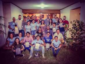 Participants celebrate at the end of the Bootcamp