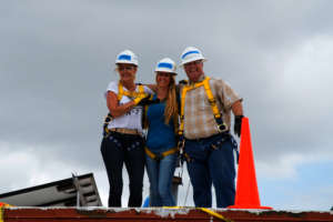The crew on the rooftop of Mr. Baker