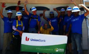 Ruth "the Riveter" with the installation crew