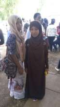 Solange (right) with her friend at the GEP