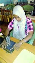 Fatima at her tailoring class